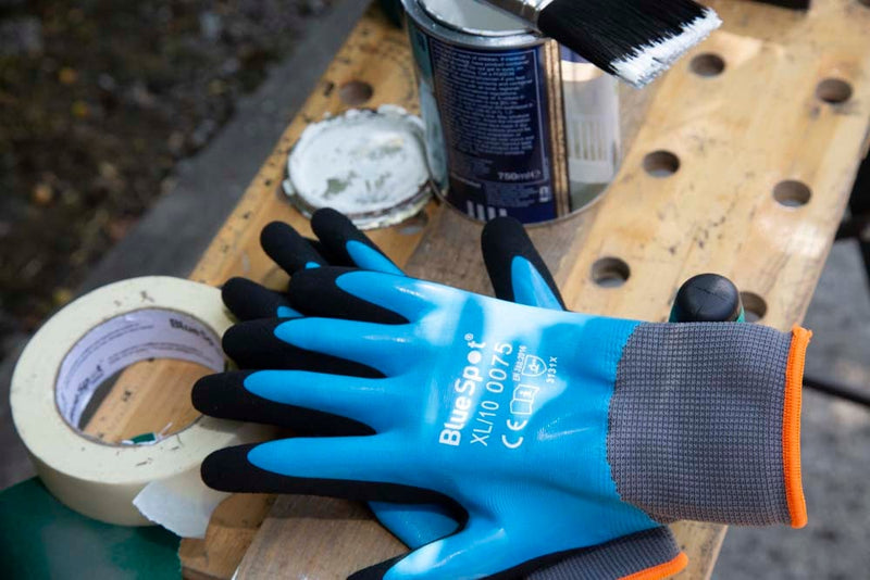 Blue Spot Tools Latex Water Resistant Gloves