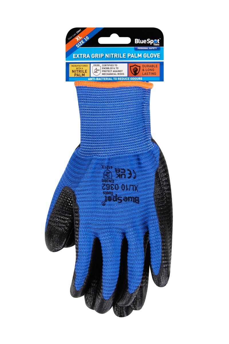 Blue Spot Tools Extra Grip Nitrile Glove
