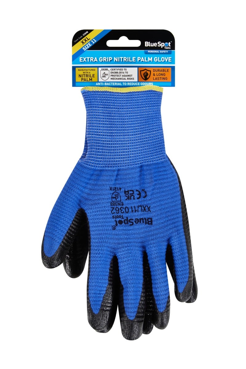 Blue Spot Tools Extra Grip Nitrile Glove