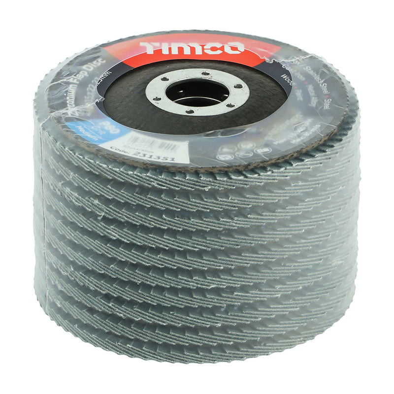 TIMCO Set of Flap Discs Zirconium Type 29 Conical Grit — Box