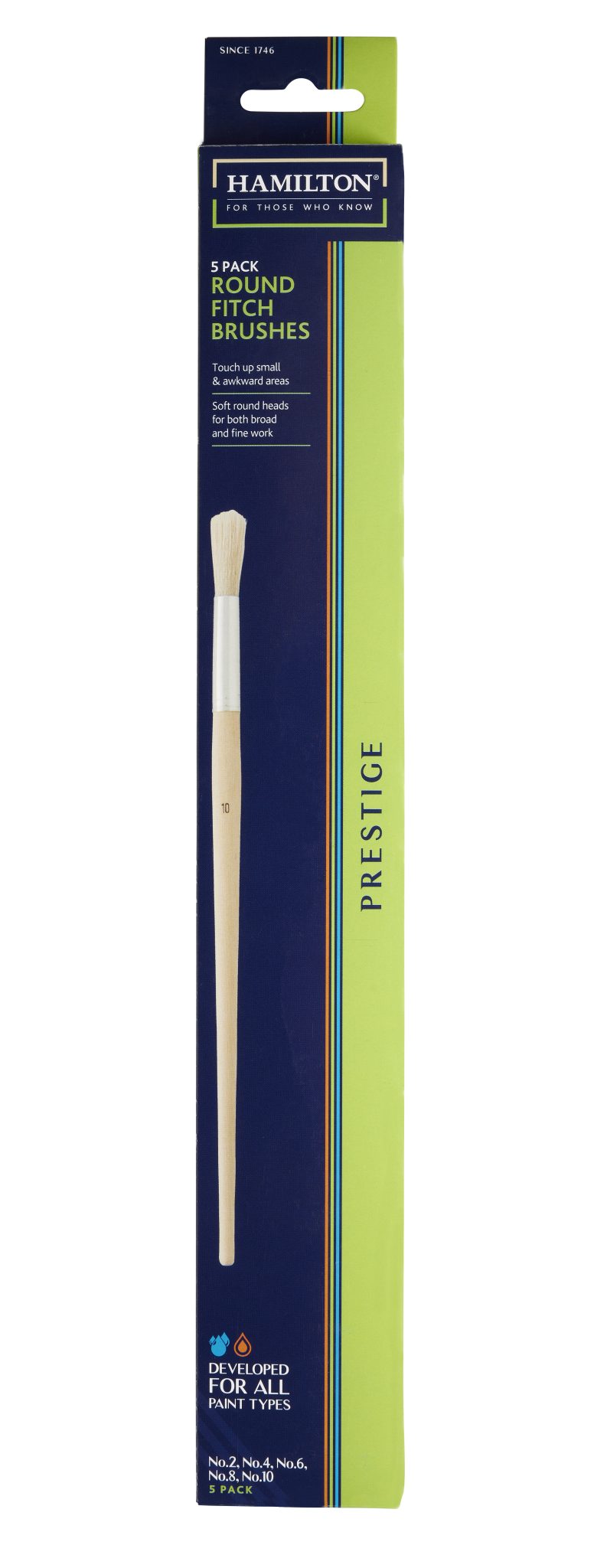 Hamilton Prestige Fitch Round Brushes 5 Pack — Trade Pack of 6