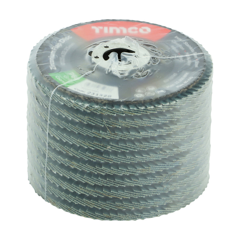 TIMCO Set of Flap Discs Zirconium Type 29 Conical Grit — Box