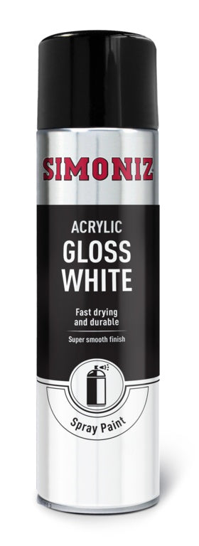 Simoniz Spray Paint - Gloss White (Aerosol) 500ml