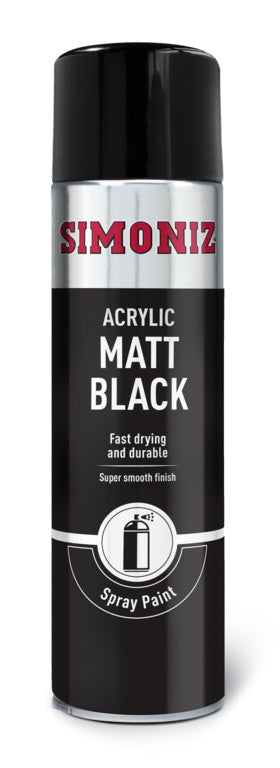Simoniz Spray Paint - Matt Black (Aerosol) 500ml