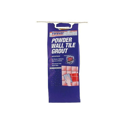 Everbuild Sika Forever White Powder Wall Tile Grout 3kg Everbuild Sika - RockBottom Northamptin