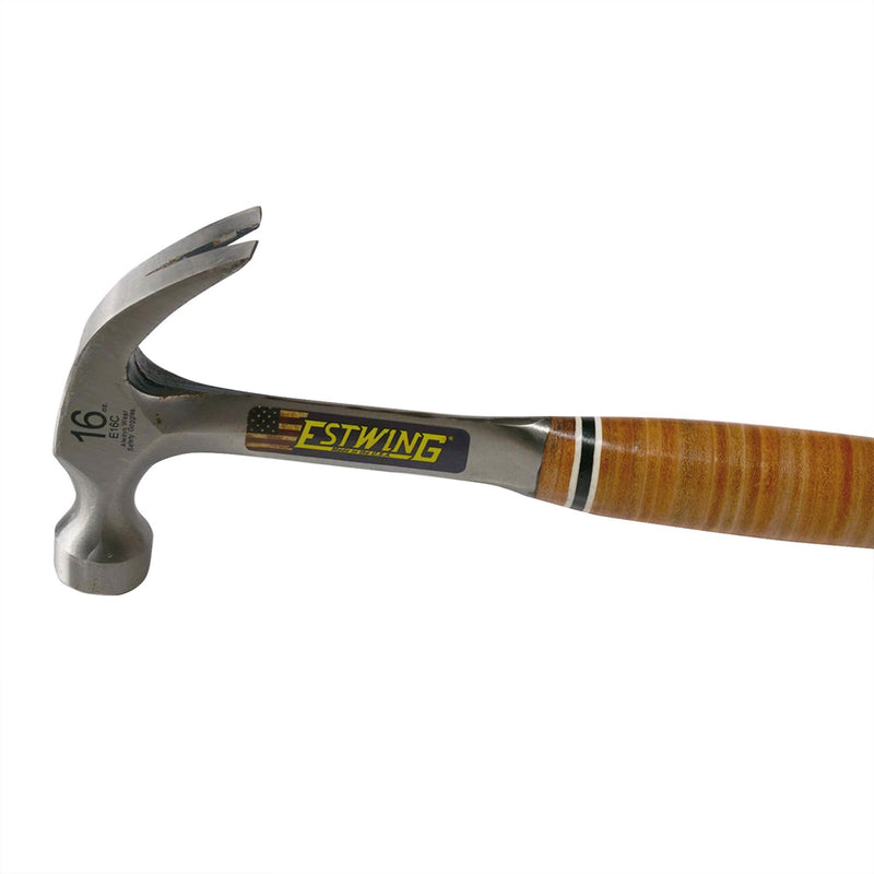 Draper 23506 Estwing E16C Curved Claw Hammer with Leather Grip, 16oz/448g