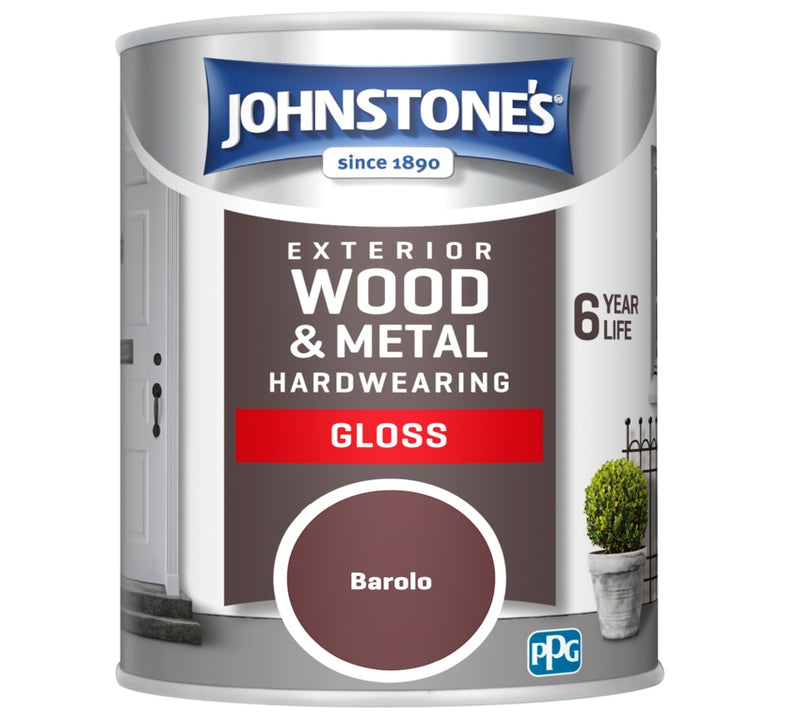 Johnstone's Exterior Hardwearing Gloss 750ml Barolo