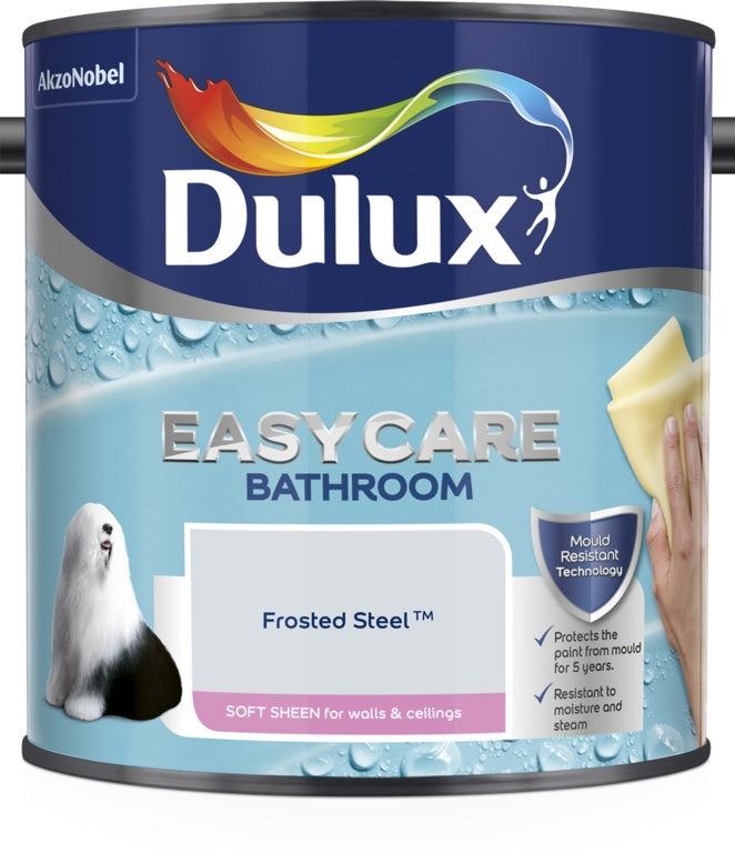 Dulux Easycare Bathroom Soft Sheen 2.5L Frosted Steel