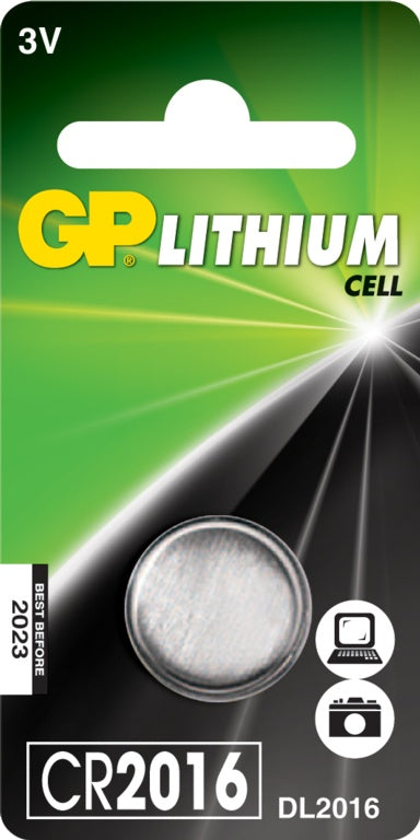 GP Lithium Button Cell Battery CR2016 Single