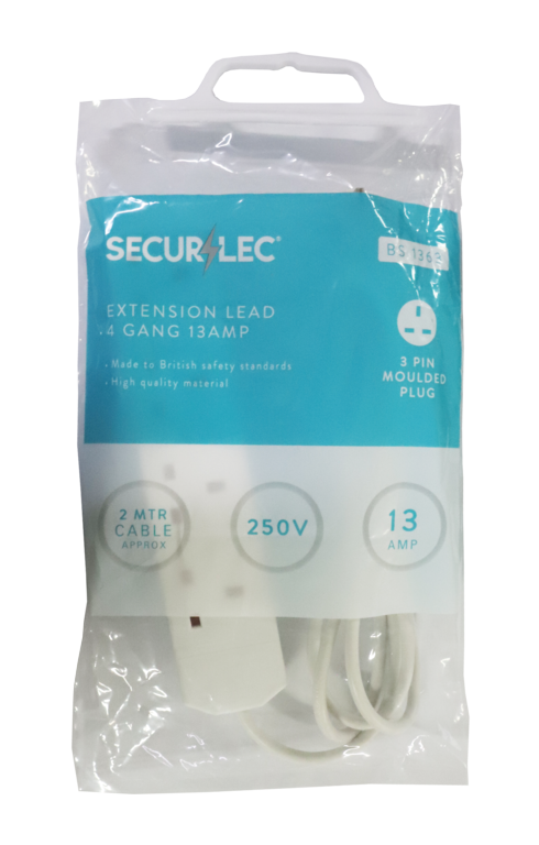Securlec 4 Gang Extension Lead 2m 13 Amp