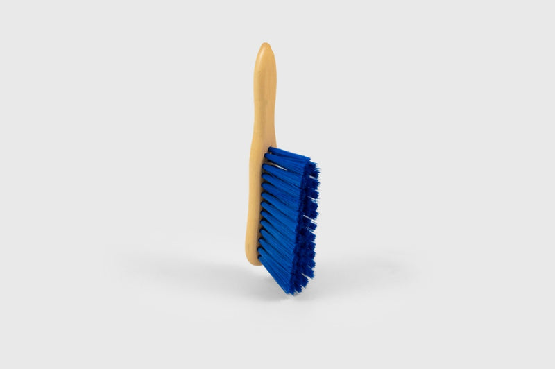 Hill Brush Banister Brush - Lacquered Stock, Soft Blue PVC 6"