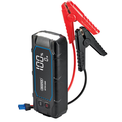 Draper 23728 12V Lithium Jump Starter with Digital Display, 1200A