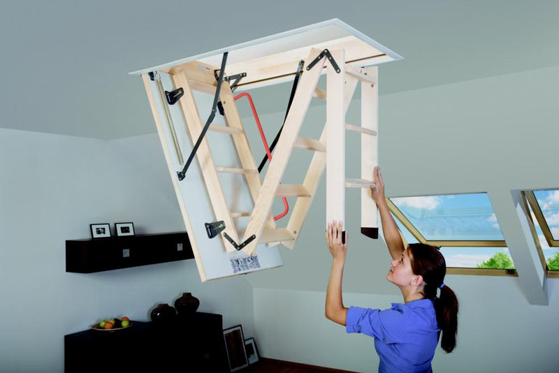 Fakro Wooden Folding Section Loft Ladder 55 x 111cm