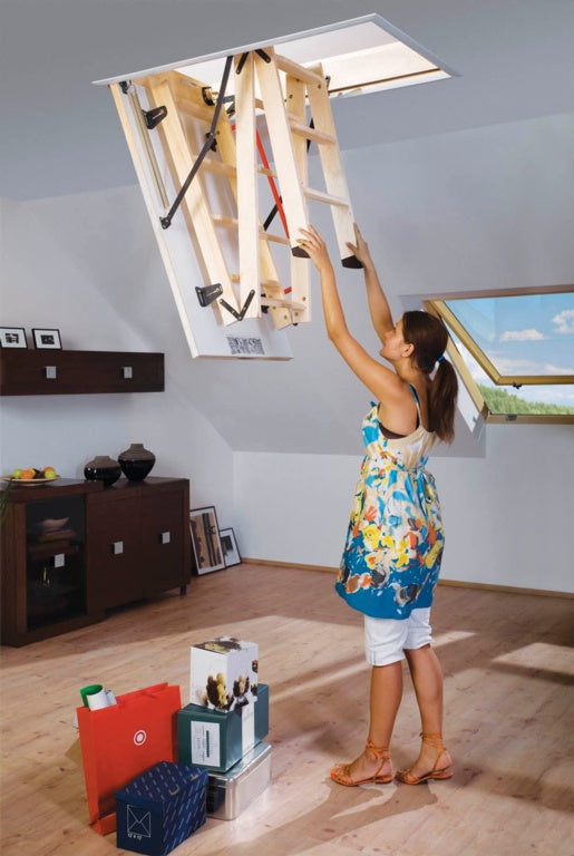 Fakro Wooden Folding Section Loft Ladder 55 x 111cm