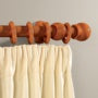 Woodside Walnut Effect Wood Curtain Pole 150cm, 28mm diameter