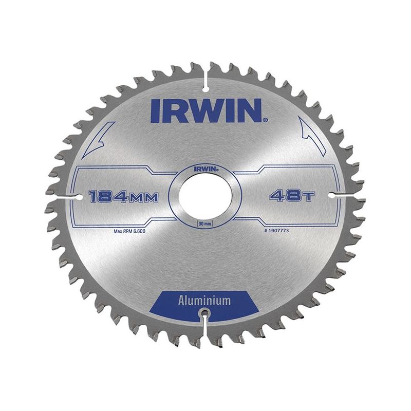 Irwin® Professional Aluminium Circular Saw Blade 184 x 30mm x 48T TCG IRWIN® - RockBottom Northampton