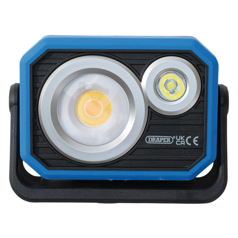 Draper 23847 COB XPG Rechargeable Work Light and Powerbank, 10W, 1000 Lumens, USB-C Cable Supplied