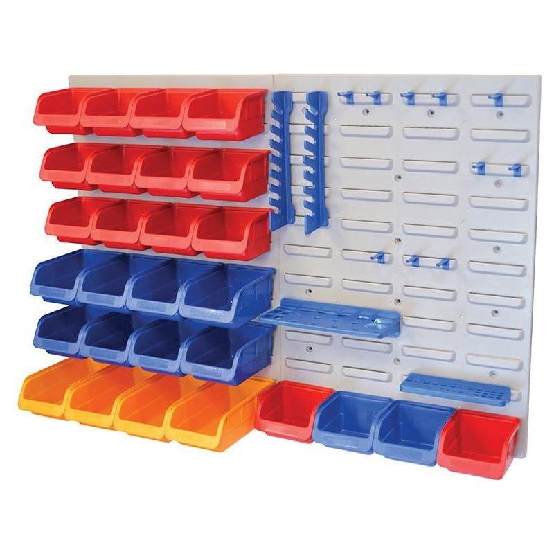 Faithfull Storage Bin Set with Wall Panels 43 Piece Faithfull - RockBottom Northampton