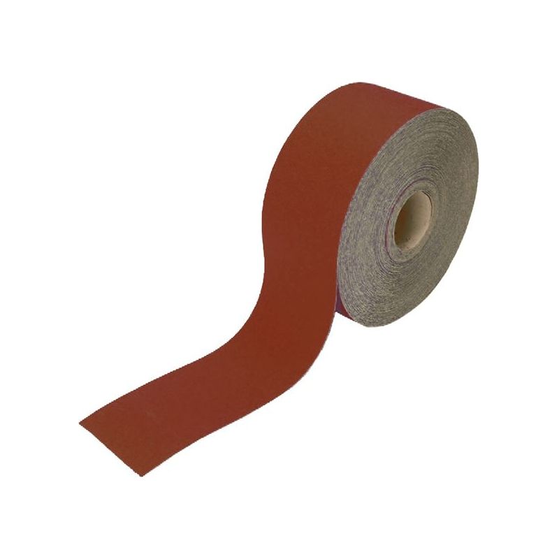 Faithfull Aluminium Oxide Sanding Paper Roll Red Heavy-Duty 115mm x 50m 40G Faithfull - RockBottom Northampton