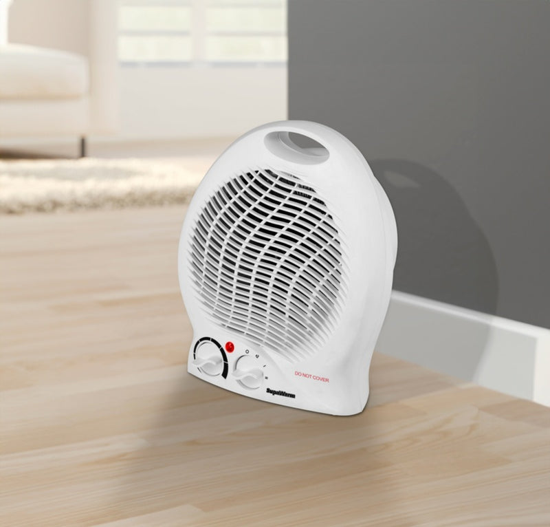 SupaWarm Fan Heater 2000w Size: 220mm(w)x130mm(d)x260mm(h)