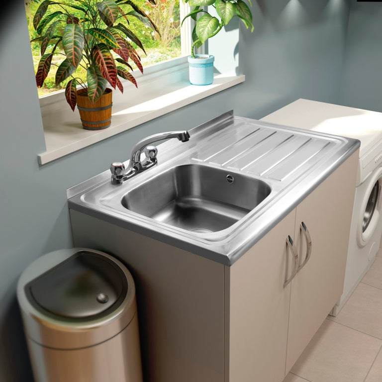 SupaPlumb 2 Tap Sit on Sink Right Hand Drainer