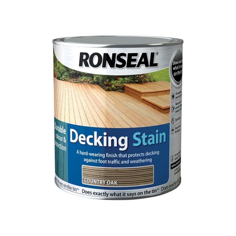 Ronseal Decking Stain Golden Cedar 5 litre Ronseal - RockBottom Nothampton