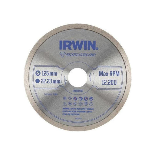 Irwin® Continuous Rim Diamond Blade 125 x 22.23mm IRWIN® - RockBottom Northampton