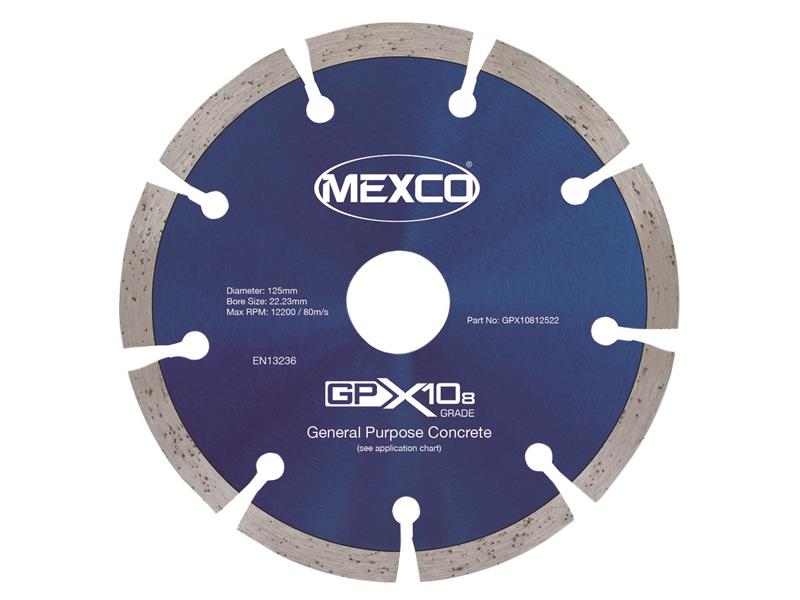 MEXCO - GPX10-8 Concrete Diamond Blade 125 x 22mm