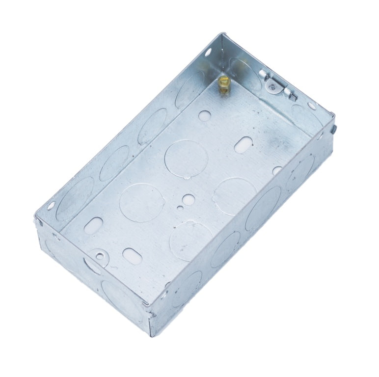 Securlec 47mm 2 Gang Metal Box to BS4664 Pre-Packed