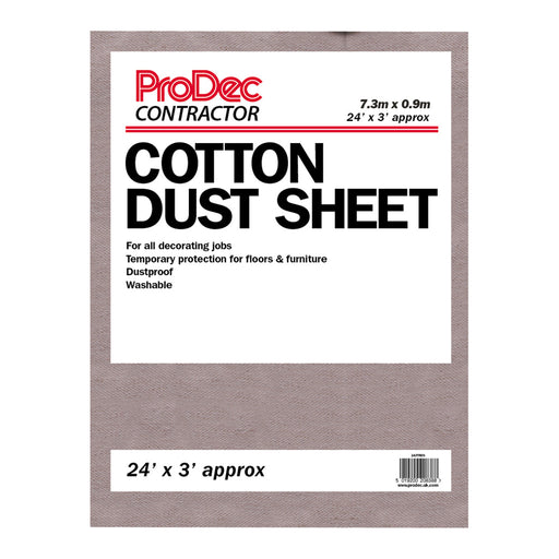 ProDec Contractor 24' x 3' Cotton Twill Dust Sheet