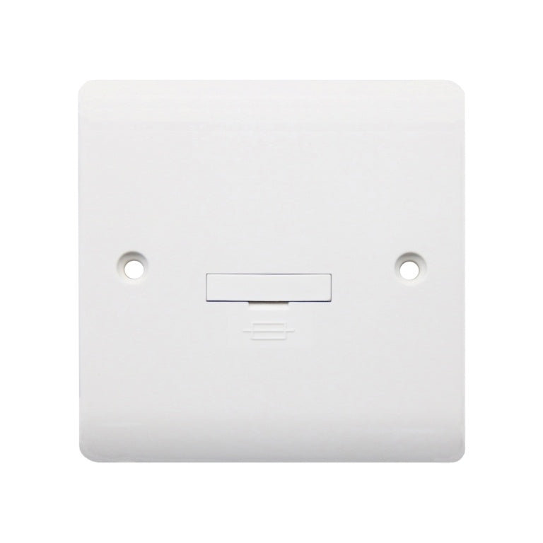 Securlec 1 Gang Unswitched Fused Spur Round Edge