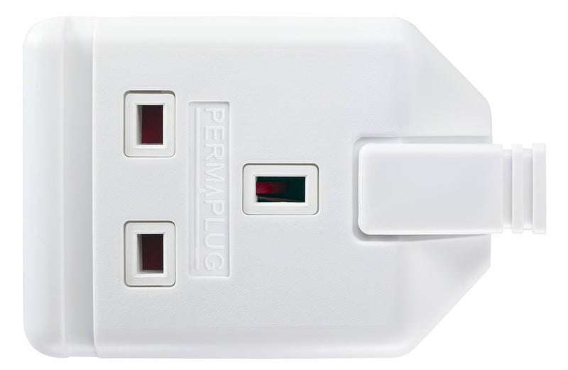 Masterplug Rubber Extension Socket White BS1363/13a