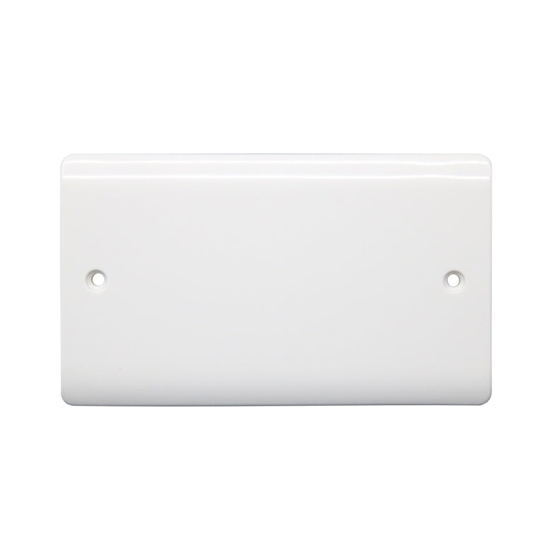 Securlec 2 Gang Blanking Plate Round Edge