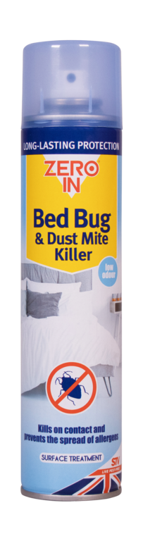 Zero In Bed Bug & Dust Mite Killer 300ml Aerosol