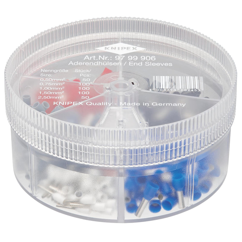 Draper 24633 KNIPEX 97 99 906 Assortment Boxes with 450 insulated Wire Ferrules 5 x Wire Ferrule Sets