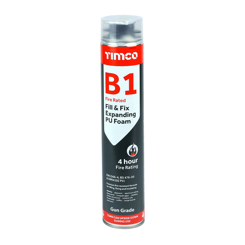 TIMCO Fill & Fix Fire Rated Expanding PU Foam B1 Hand Held - 750ml