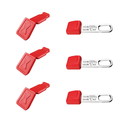 Draper 25156 KNIPEX 00 63 06 TCR TetheredTool Clips + ColorCode Clips Red, 3 Pieces Each, 122mm