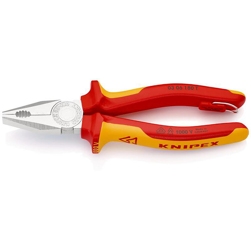 Draper 25157 KNIPEX 03 06 180 T BK Combination Pliers, 180mm