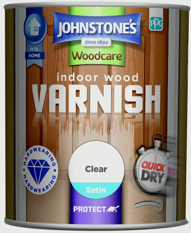 Johnstone's Indoor Wood Varnish - Clear Satin 750ml