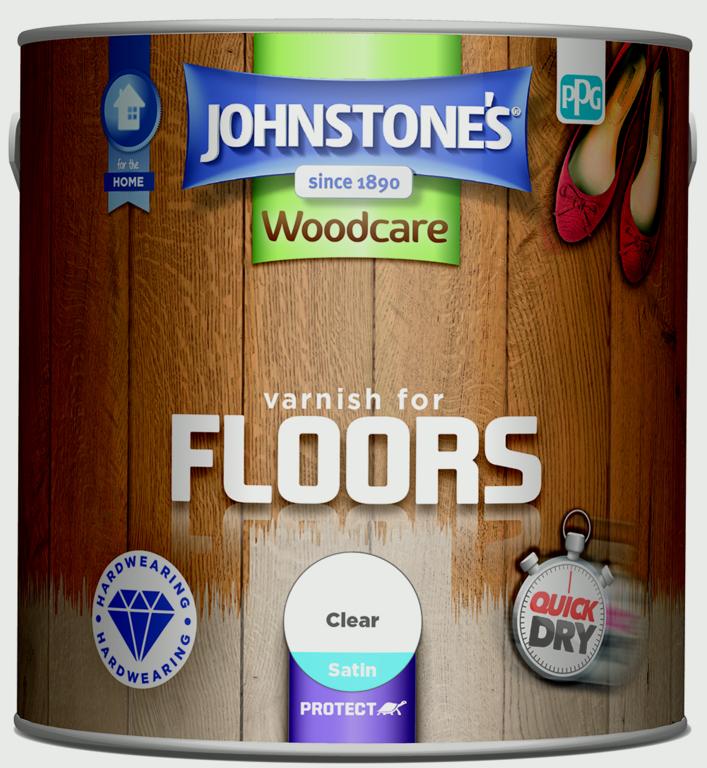 Johnstone's Varnish For Floors Satin 2.5L Clear