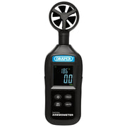 Handheld Digital Anemometer - Wind Speed and Temperature Meter, 0.4-30m/s and -20 to +70&deg;C Draper - Town Tools