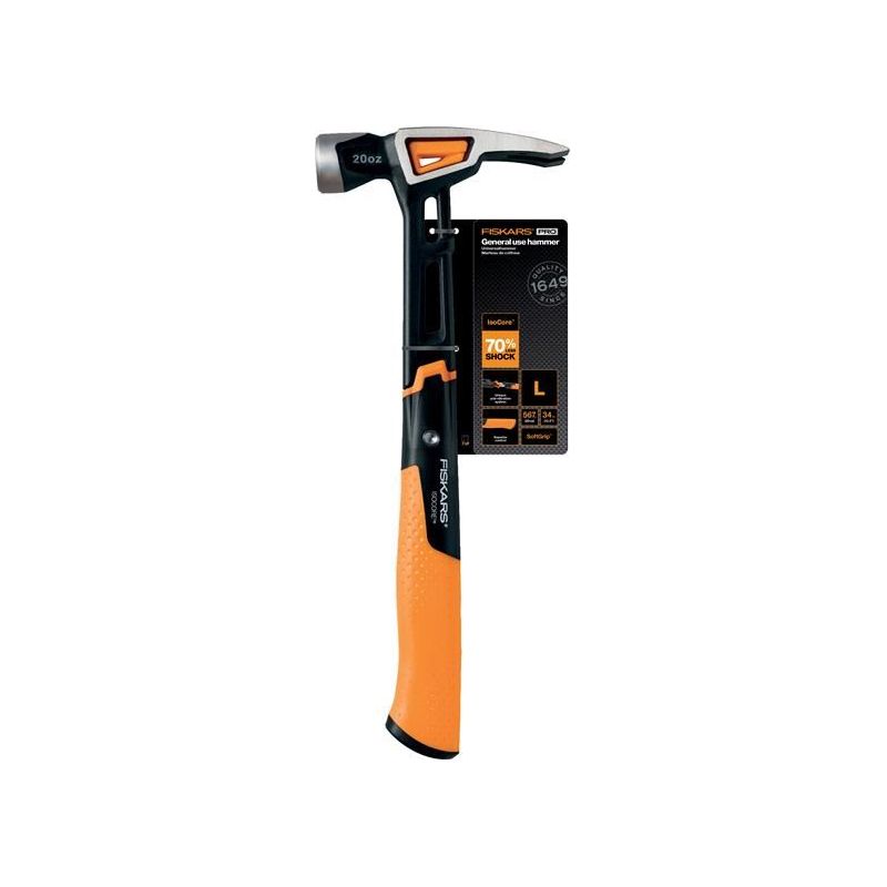 Fiskars IsoCore General Use Hammer 570g (20oz) Fiskars - RockBottom Northampton