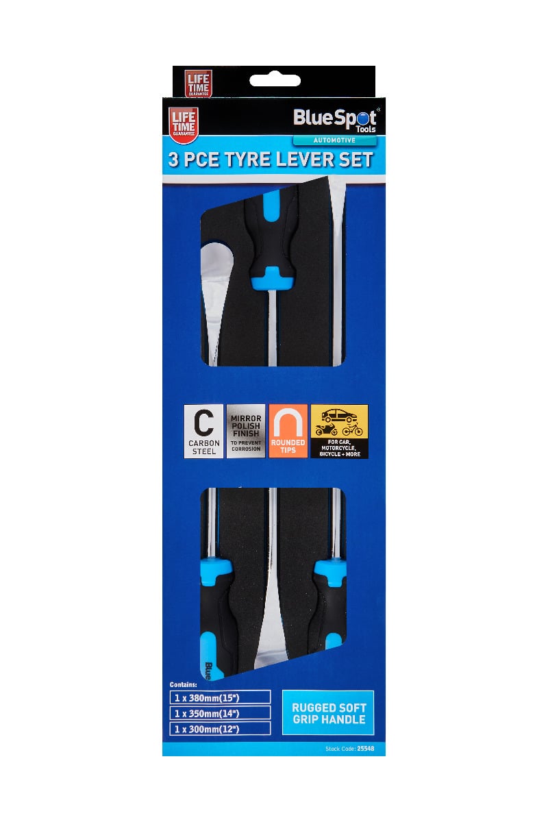 Blue Spot Tools 3 PCE Tyre Lever Set In Foam