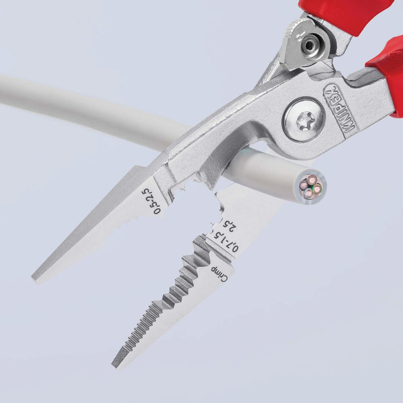 Draper 25886 KNIPEX 13 96 200 SB Pliers for Electrical Installation Insulated with Multi-Component Grips, 200mm