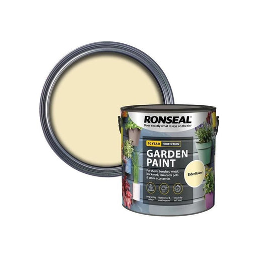 Ronseal Garden Paint Elderflower 2.5 litre Ronseal - RockBottom Nothampton