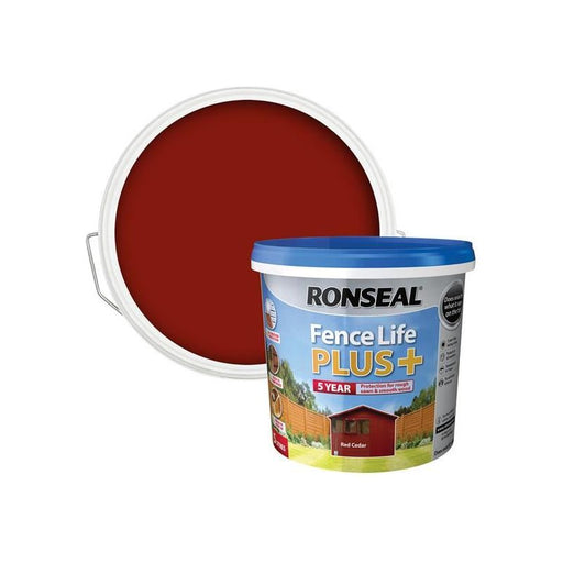 Ronseal Fence Life Plus+ Red Cedar 5 litre Ronseal - RockBottom Nothampton
