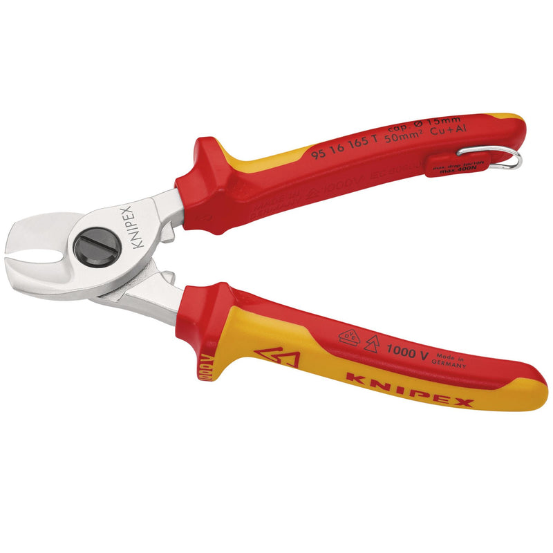 Draper 26122 KNIPEX 95 16 165 T BK VDE Cable Shears, 165mm