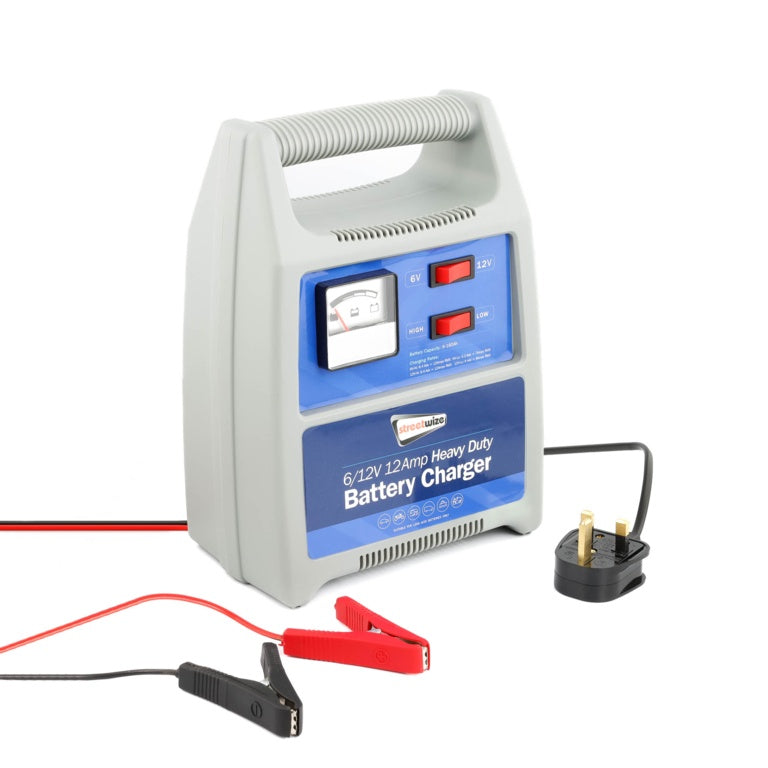 Streetwize Battery Charger - Plastic Case 6/12V 12 Amp
