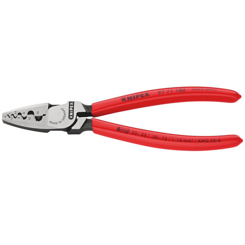 Draper 26146 KNIPEX 97 71 180 SB Crimping Pliers for Wire Ferrules, 180mm