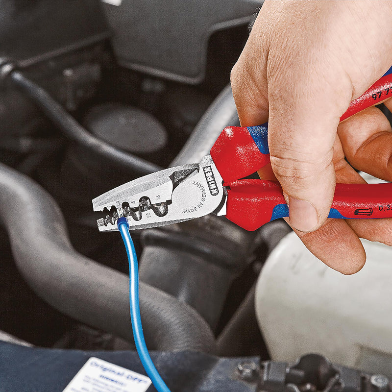 Draper 26146 KNIPEX 97 71 180 SB Crimping Pliers for Wire Ferrules, 180mm